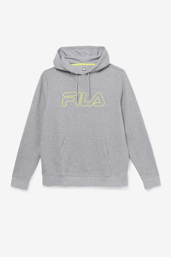 Fila Hoodie Mens Grey Leonidas - Ireland 86520-BKGV